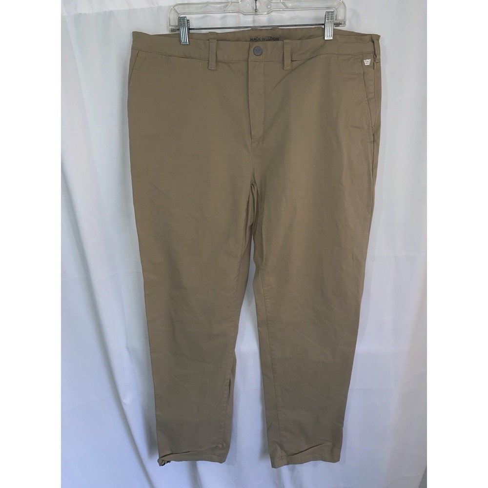 Mack Weldon Stretch Performance Lightweight Chino Pants‎ Khaki Beige Mens 40x34